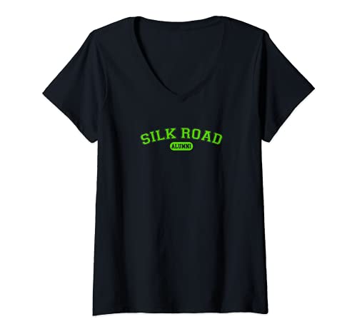 Mujer Silk Road - Anonymous Marketplace Alumni Camiseta Cuello V