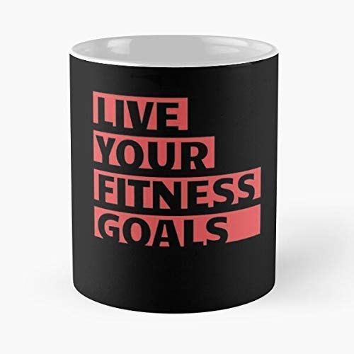 N\A Taza clásica Live Your Fitness Goals, 11 oz.