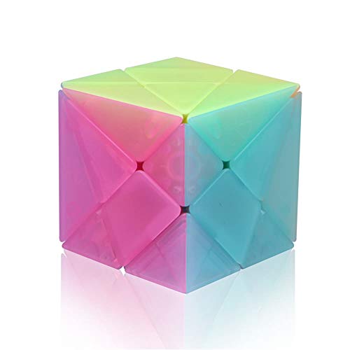 OJIN Jelly Color Design Series Series-Pack de 3 (Incluye 3X3 Cubo de Rompecabezas con ángulo de fluctuación, Molino de Viento, Forma de 2x3 Mod, Fisher Cube 3x3x3 Forma Puzzle de Formas)