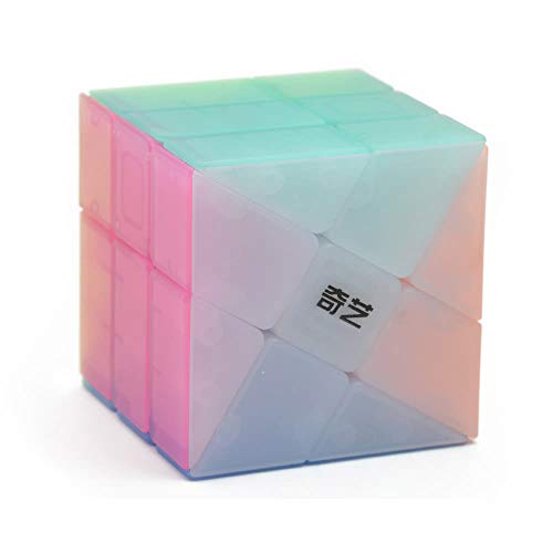 OJIN Jelly Color Design Series Series-Pack de 3 (Incluye 3X3 Cubo de Rompecabezas con ángulo de fluctuación, Molino de Viento, Forma de 2x3 Mod, Fisher Cube 3x3x3 Forma Puzzle de Formas)