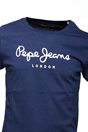 Pepe Jeans Art PB501228 Camiseta, Azul (Navy 595), 12 años para Niños