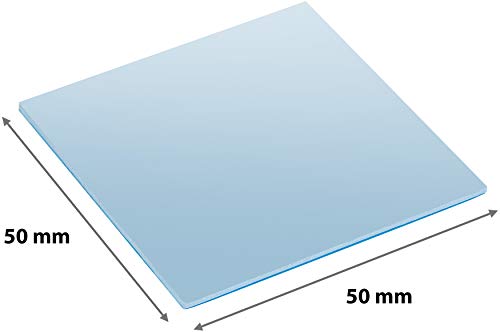 POPPSTAR 3X Thermal Pad 50 x 50 mm con conductividad térmica de 6 W/MK (3 grosores: 0,5 mm / 1 mm / 1,5 mm), Color Azul