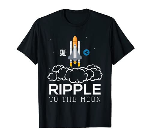 Ripple To The-Moon Rocket Gráfico Ripple XRP Camiseta