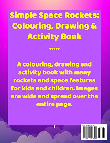 Simple Space Rockets: Colouring, Drawing & Activity Book Series 2