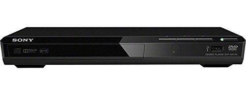 Sony DVPSR370B - Reproductor de DVDs con USB, CD-R/RW, DVD+RW/+R/+R DL, DVD-RW/-R/-R DL (incluidos DVD de 8 cm), JPEG, mp3, MPEG-4, WMA, AAC y PCM lineal, Diseño Compacto 270 mm, Negro