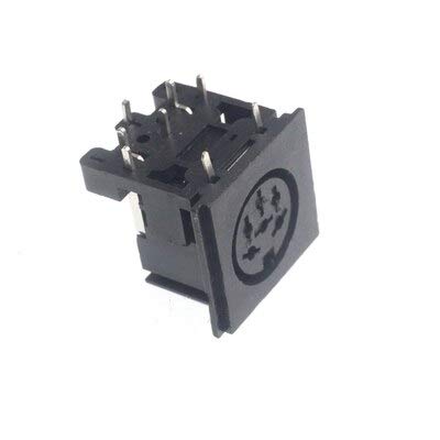 SPRINGHUA Conector hembra de 4, 5, 6, 8 pines, mini DIN, 4, 5, 6, 8 polos, DIN Mini Jack PS2, mini conector circular para teclado y mouse (clavijas: 5P)