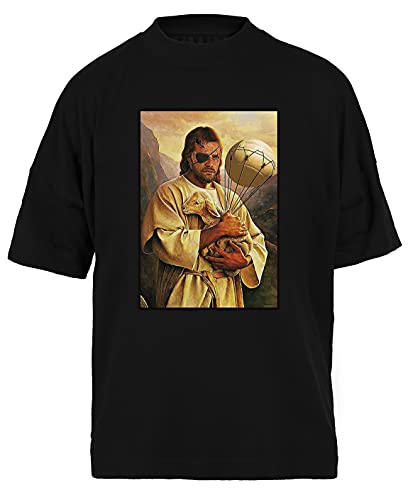 Venom Jesus Snake Negra Camiseta Holgada Unisex Tamaño S Black Baggy tee Tshirt Unisex Size S