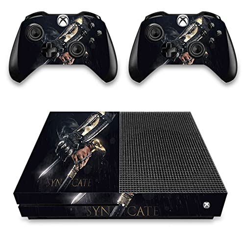 VINILOL Vinilo hecho para Xbox One S diseño Assassin Creed Syndicate pegatina cubierta skin para consola y 2 mandos