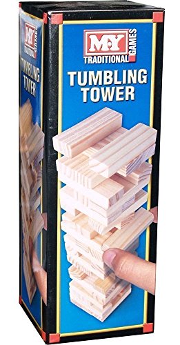 Wooden Tumbling Stacking Tower Kids Family Party Board Game by Holland Plastics Original Brand