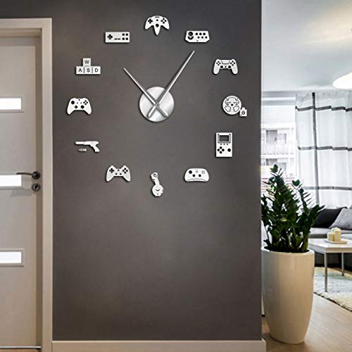 yage Controlador de Juego Video DIY Reloj de Pared Gigante Juego Joysticks Pegatinas Gamer Arte de Pared Video Juegos Señales Dormitorio de niño Decoración de Sala de Juegos