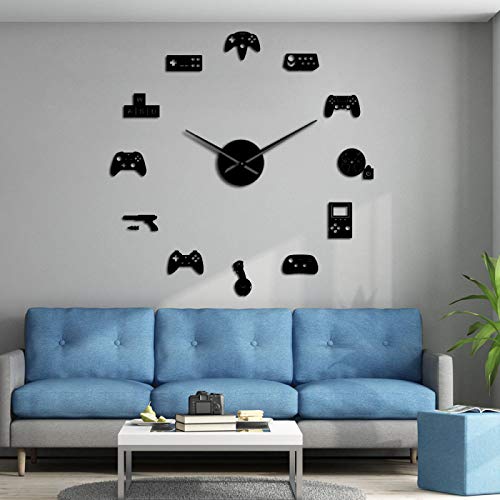 yage Controlador de Juego Video DIY Reloj de Pared Gigante Juego Joysticks Pegatinas Gamer Arte de Pared Video Juegos Señales Dormitorio de niño Decoración de Sala de Juegos