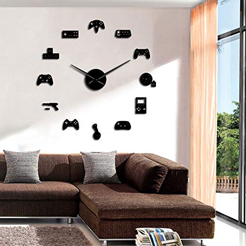 yage Controlador de Juego Video DIY Reloj de Pared Gigante Juego Joysticks Pegatinas Gamer Arte de Pared Video Juegos Señales Dormitorio de niño Decoración de Sala de Juegos