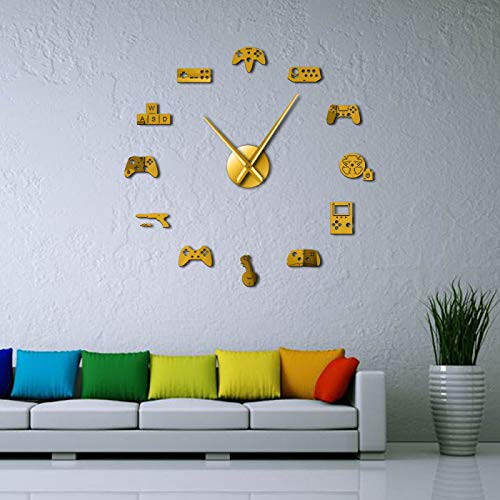 yage Controlador de Juego Video DIY Reloj de Pared Gigante Juego Joysticks Pegatinas Gamer Arte de Pared Video Juegos Señales Dormitorio de niño Decoración de Sala de Juegos