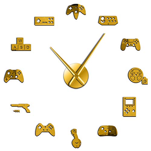 yage Controlador de Juego Video DIY Reloj de Pared Gigante Juego Joysticks Pegatinas Gamer Arte de Pared Video Juegos Señales Dormitorio de niño Decoración de Sala de Juegos