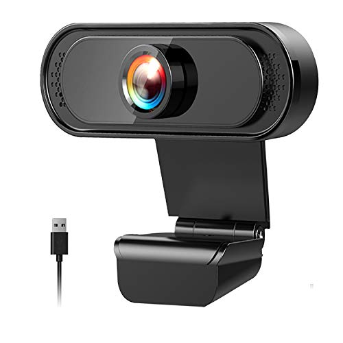 Yummici Webcam PC Full HD 1080P con Micrófono,Web CAM, autofoco portátil Webcam,Webcam USB 2.0 Mini Plug and Play videollamada,Grabación, Conferencias