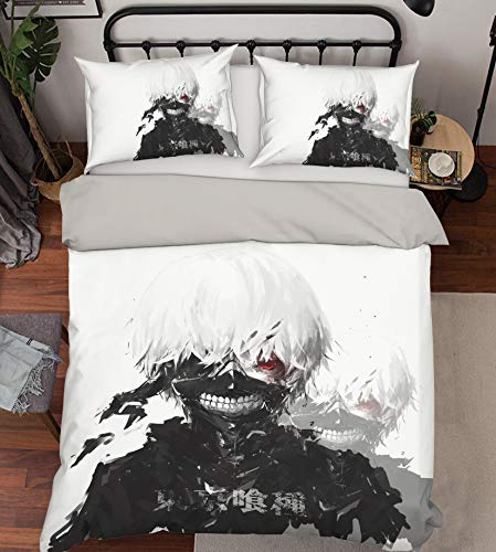 AJ WALLPAPER 3D Tokyo Ghoul 041 Fundas De Almohada Edredón Juego De Funda Nórdica Soltero Reina Rey 3D Foto Lecho ES Wendy (Gemelo)