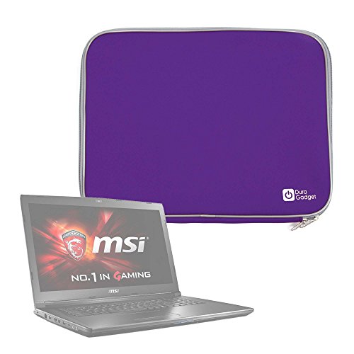 DURAGADGET Funda De Neopreno Morada para Portátil MSI GE63VR Raider, GL62M 7RD-429XES, GL62M 7RE-407, GS63VR, Leopard GP62M 7RD-268XES - Resistente Y Duradera