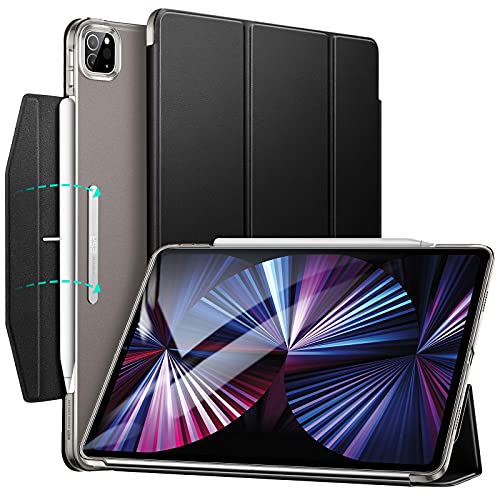 ESR Funda tríptica Compatible con iPad Pro 11 2021, Funda Ligera con Soporte, Modo automático de Reposo/Actividad, Carga inalámbrica para Pencil 2, Serie Ascend, Negro