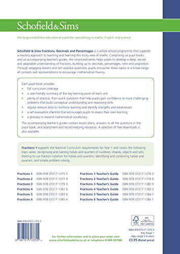 Fractions, Decimals and Percentages Book 1 (Year 1, Ages 5-6)