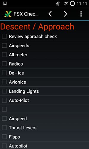 FSX Checklist