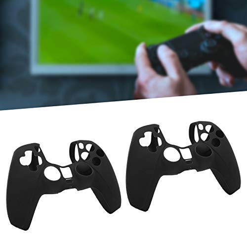 Funda de Silicona, Funda antiextrusión a Prueba de Polvo, sin Carga para Las Palmas, Suave y cómodo Viaje para Jugadores para PS5 Home(Black)