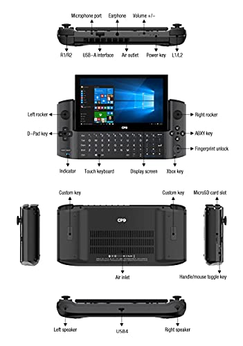 GPD Win 3 Touch Screen Mini Handheld Video Game Console Laptop Tablet PC UMPC Notebook Intel Core i7-1195G7 Windows 10 GamePlayer 16GB LPDDR4 RAM/1TB NVMe SSD