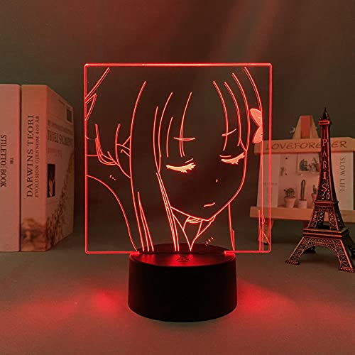 Lampada da tavolo Illusion 3D umore Luce notturna Anime Re Zero Life In Another World Per la decorazione della camera da letto dei bambini Compleanno-7 colori No Remote