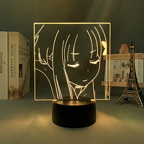 Lampada da tavolo Illusion 3D umore Luce notturna Anime Re Zero Life In Another World Per la decorazione della camera da letto dei bambini Compleanno-7 colori No Remote