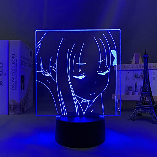 Lampada da tavolo Illusion 3D umore Luce notturna Anime Re Zero Life In Another World Per la decorazione della camera da letto dei bambini Compleanno-7 colori No Remote