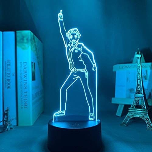 Lampada da tavolo Illusion 3D umore Luce notturna To Zero Lifes In Another World Subaru Natsuki per la decorazione della camera da letto Anime-16 Colors With Remote