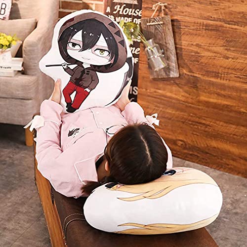 LUALU Personaje De Anime Angels of Death Rachel Zack & Isaac Foster 40cm Juguetes Almohada MuñEco De Peluche, Soft Felpa CojíN Sofa para DecoracióN Y Regalo De CumpleañOs Coleccionable