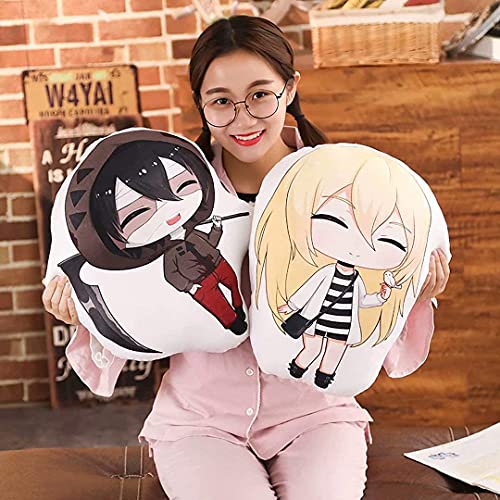 LUALU Personaje De Anime Angels of Death Rachel Zack & Isaac Foster 40cm Juguetes Almohada MuñEco De Peluche, Soft Felpa CojíN Sofa para DecoracióN Y Regalo De CumpleañOs Coleccionable