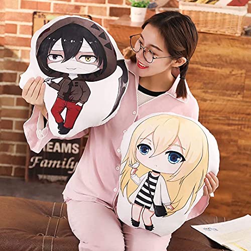 LUALU Personaje De Anime Angels of Death Rachel Zack & Isaac Foster 40cm Juguetes Almohada MuñEco De Peluche, Soft Felpa CojíN Sofa para DecoracióN Y Regalo De CumpleañOs Coleccionable