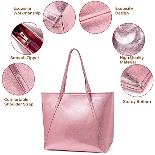 OB OURBAG Bolsos para Mujer Grande Diseñador Calidad Bolso para Las señoras Plateado