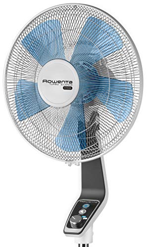 Rowenta Turbo Silence Extreme VU5640 Ventilador de pie con 4 velocidades y de 30 cm, posición nocturna extra silenciosa, oscilación Automática, orientación y altura ajustable