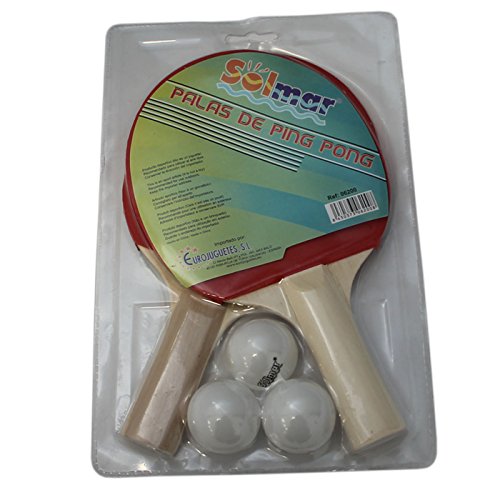 Set de 2 Palas de Ping Pong con 3 Pelotas