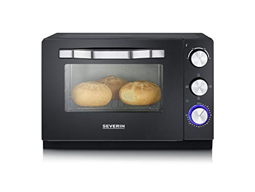 Severin TO 2070 - Horno tostador, 100-230 °C, 1380 W, 20 L. negro