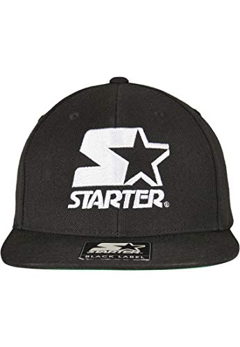 STARTER BLACK LABEL Starter Logo Snapback Gorra de béisbol, Negro, One Size Unisex Adulto