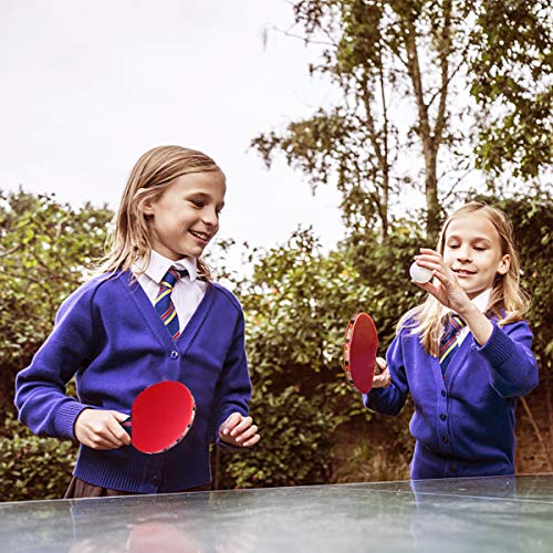 Tencoz Raquetas de Tenis de Mesa, 4 Raquetas de Ping Pong Profesional, 6 Pelotas de Tenis de Mesa, Set de Ping Pong para Juego de Interior al Aire Libre