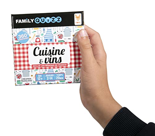 Topi Games - Family Quizz-Cuisine & Vin, Juego de Cartas, Familia, FAM-MICV-779001