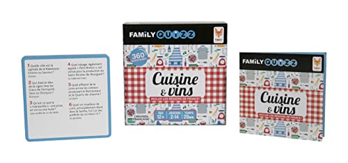 Topi Games - Family Quizz-Cuisine & Vin, Juego de Cartas, Familia, FAM-MICV-779001