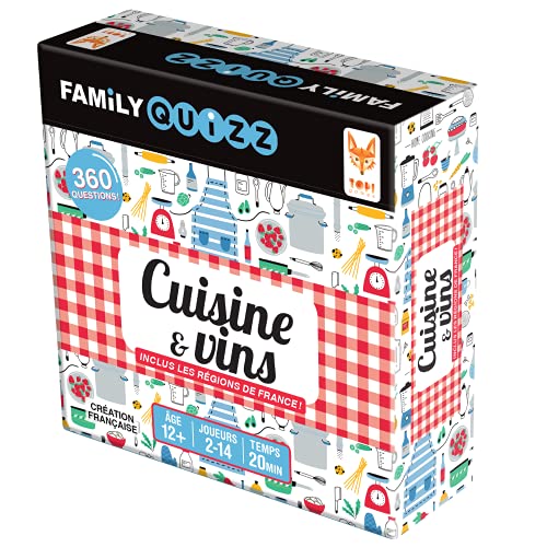 Topi Games - Family Quizz-Cuisine & Vin, Juego de Cartas, Familia, FAM-MICV-779001