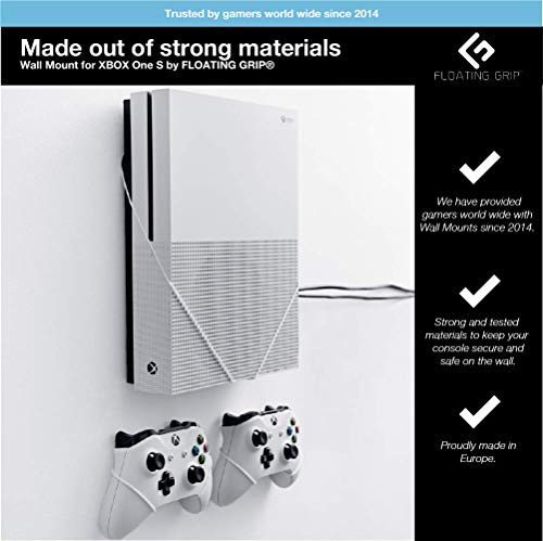 Xbox One S Wall Mount by Floating Grip - Bundle (146-161W-BU)