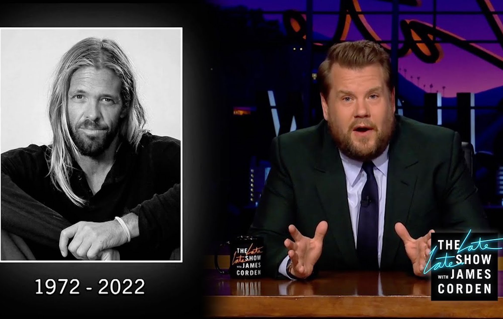 James Corden rinde homenaje a la "luz brillante" Taylor Hawkins en 'The