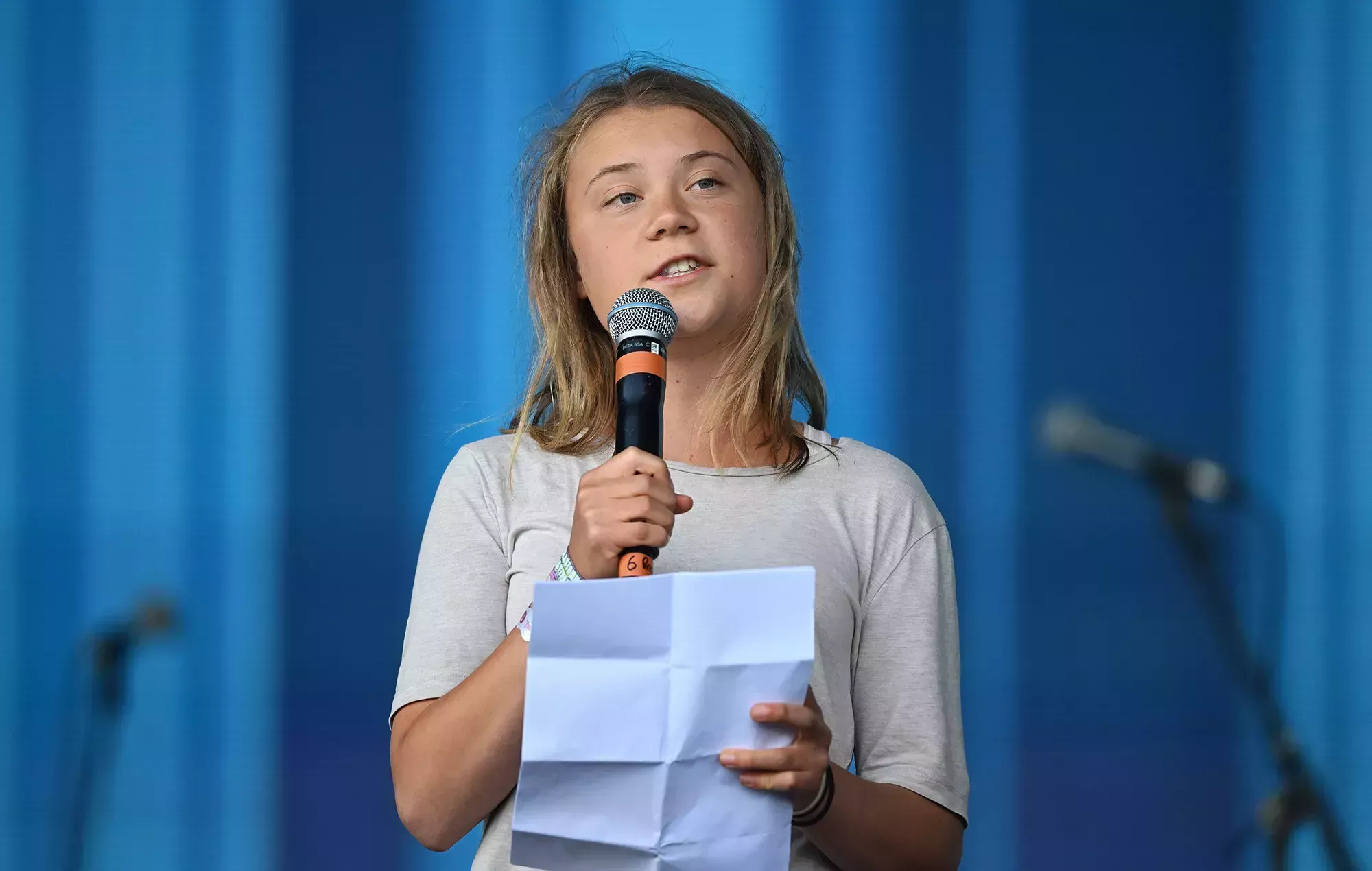 Greta Thunberg habla en Glastonbury 2022: 