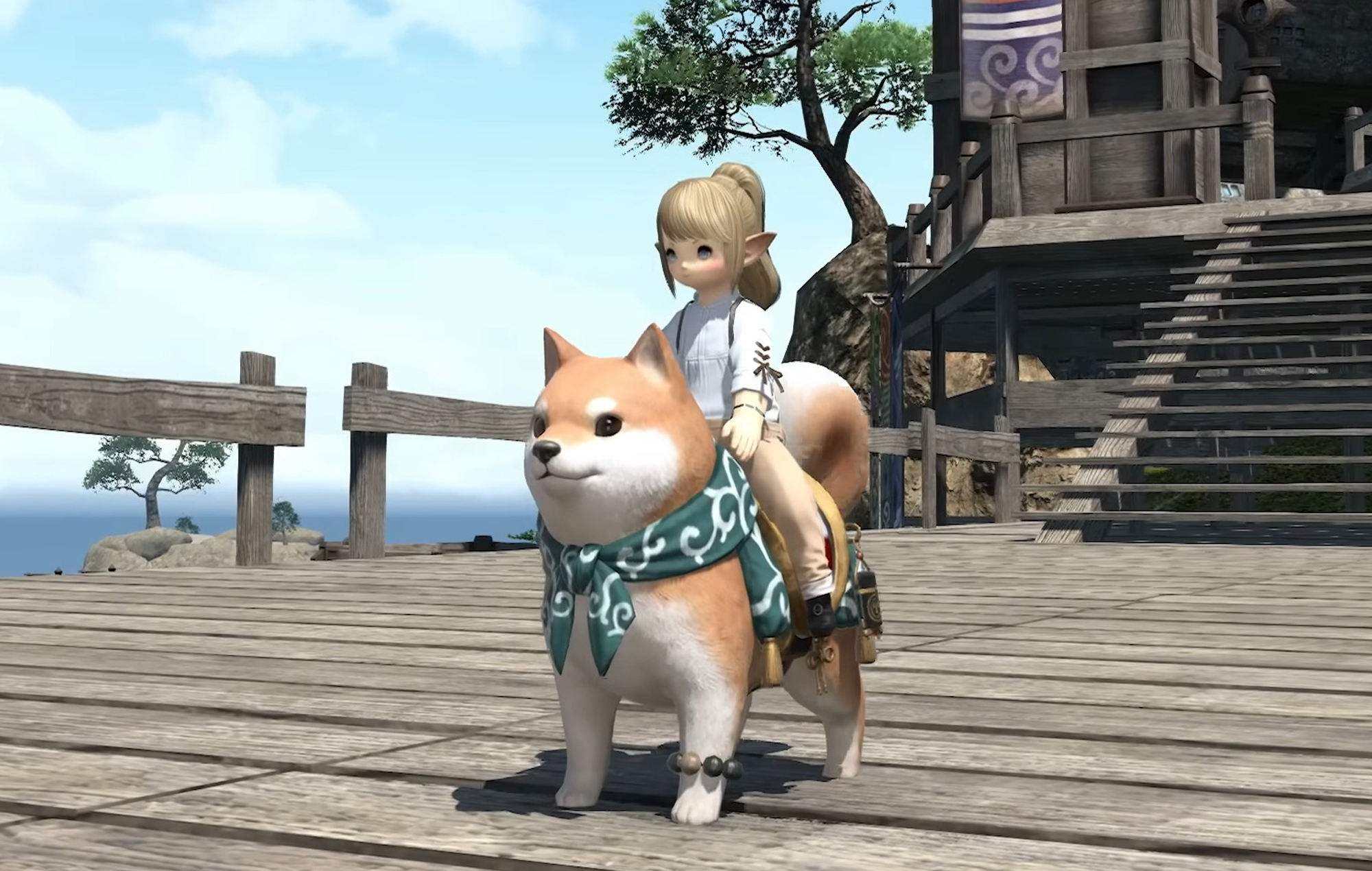 Final Fantasy 14 Añade Una Montura Gigante De Shiba Inu Cultture 