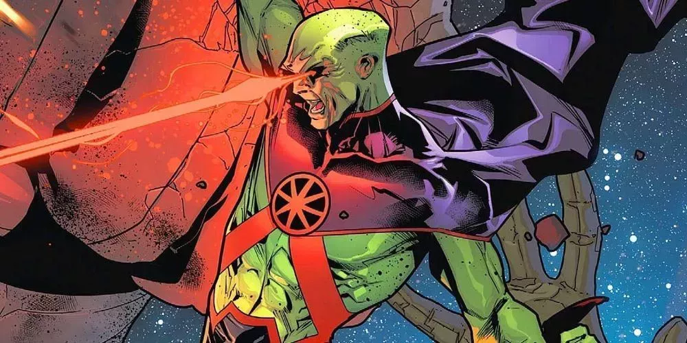 Martian Manhunter Using Lasers