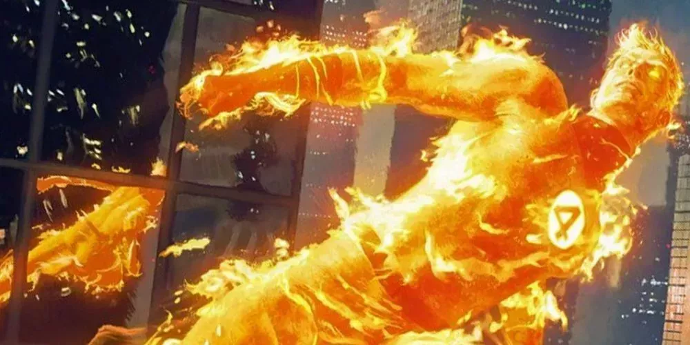 Human Torch Flying