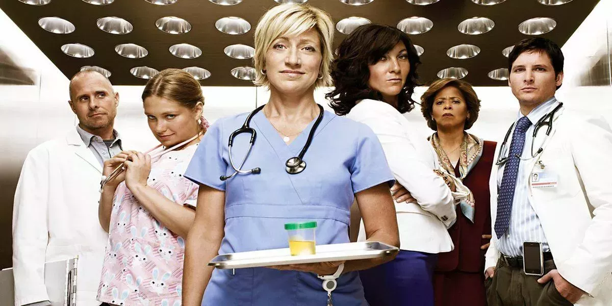 Edie Falco and the rest of the cast of Showtime's Nurse Jackie. 