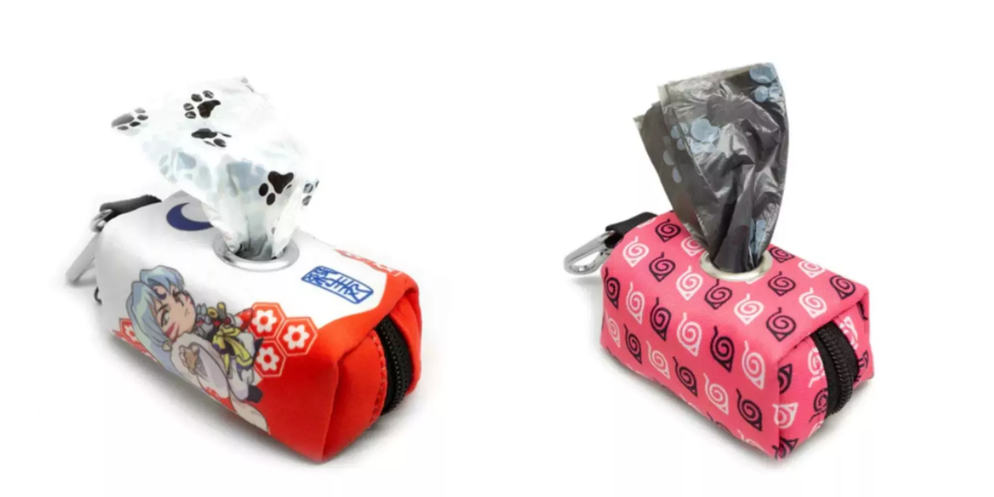 Inuyasha and Boruto poop bag holders